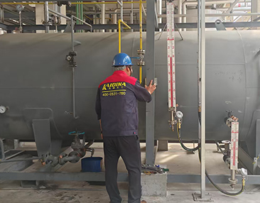 2025年5月1日江苏150吨导热油系统【导热油脱重罐】安装完毕