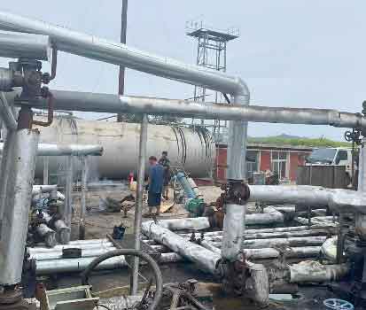 2025年9月25日大连公路沥青库导热油系统整体清洗结束